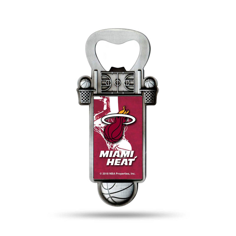 Miami Heat Basketball Bottle Opener Magnet