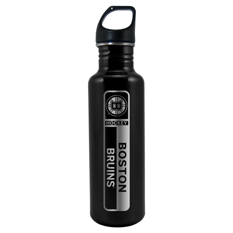Boston Bruins Lasered Black Stainless Steel Water Bottle (750ml/26oz.)