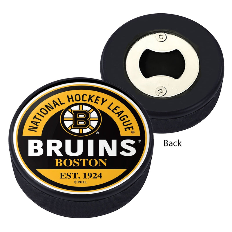 Boston Bruins Block Puck Bottle Opener