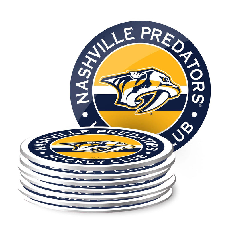 Nashville Predators Coaster Stripe Design Set (8 pack)