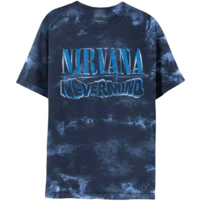 Nirvana | Official Band T-shirt | Nevermind Wavy Logo (Dip-Dye)