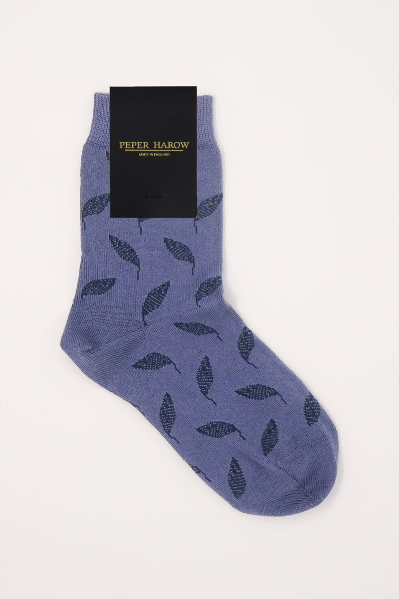 Navy Leaf Women's luxury socks