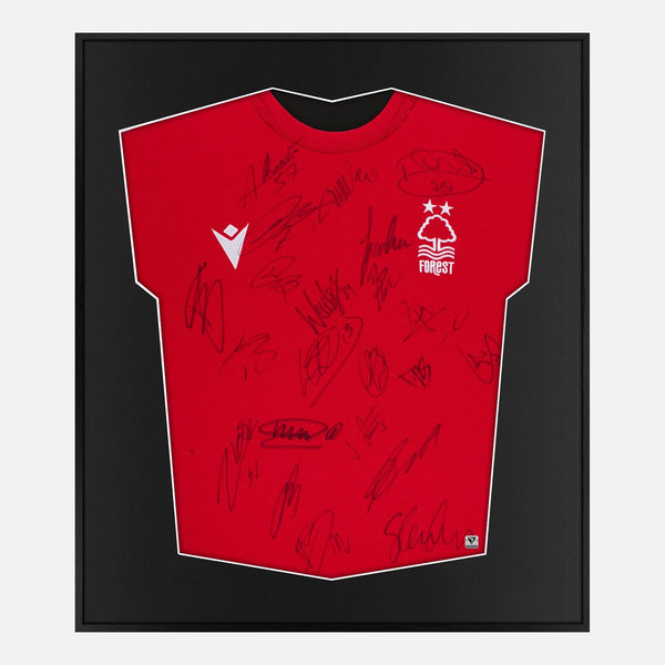 Framed Squad Signed Nottingham Forest Shirt 2022-23 Home [Mini]