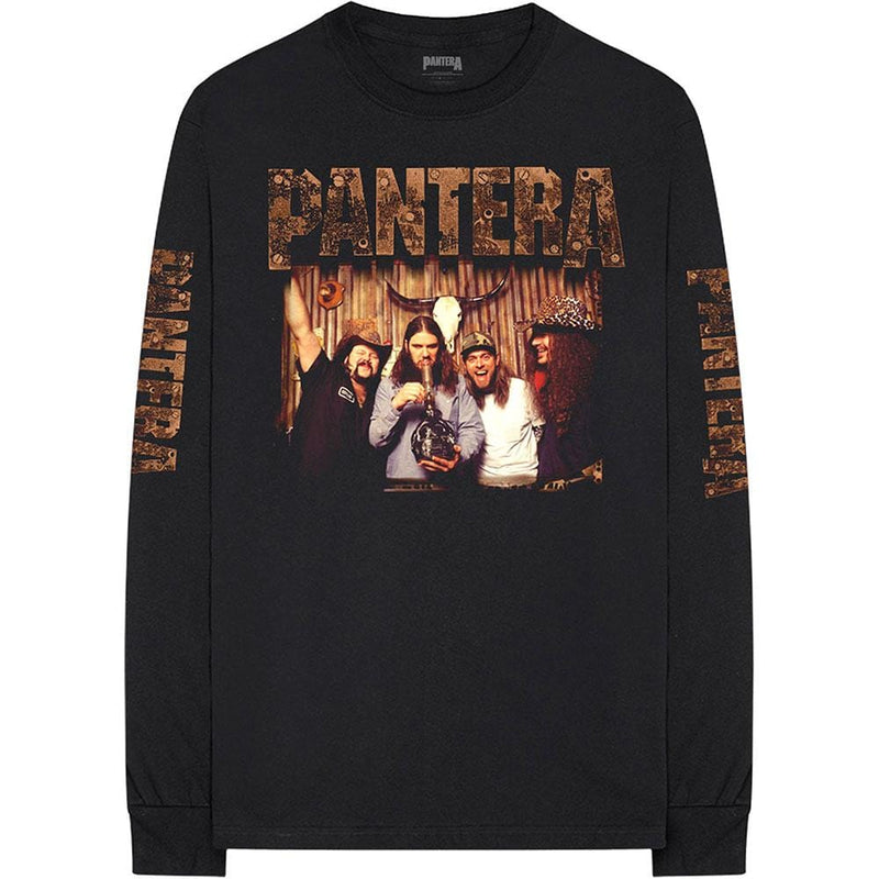 Pantera Unisex Long Sleeved Tee: Bong Group (Sleeve Print)