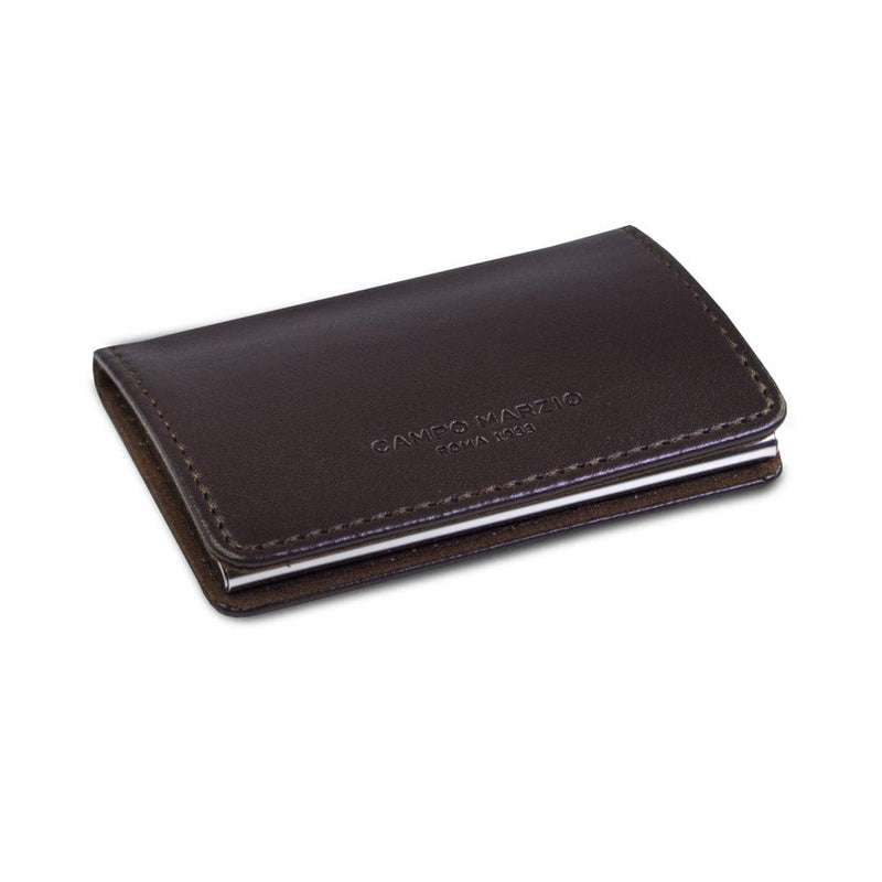 Campo Marzio Business Card Holder with Magnet - Brown