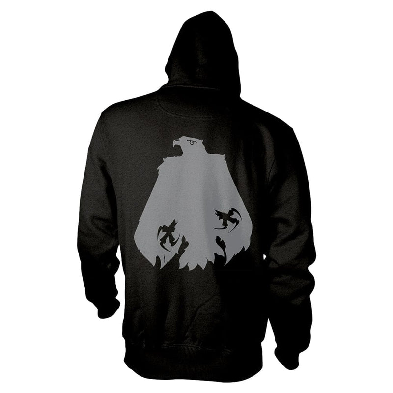 Hawkwind Unisex Zipped Hoodie: Eagle (back print)