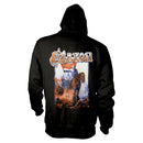 Saxon Unisex Zipped Hoodie: Crusader (back print)