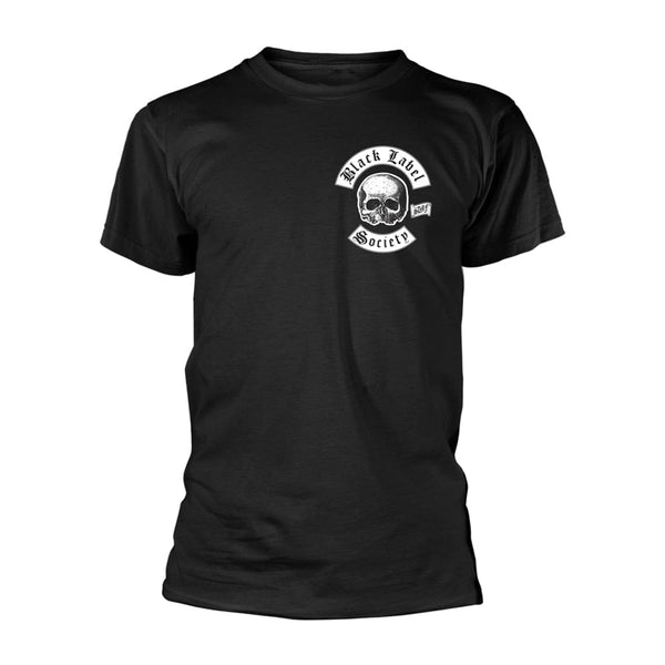 Black Label Society Unisex T-shirt: Skull Logo Pocket (Black) (back print)