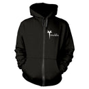 Trouble Unisex Zipped Hoodie: The Skull (back print)