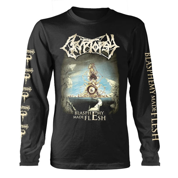 Cryptopsy Unisex Long Sleeved T-shirt: Blasphemy Made Flesh (back print