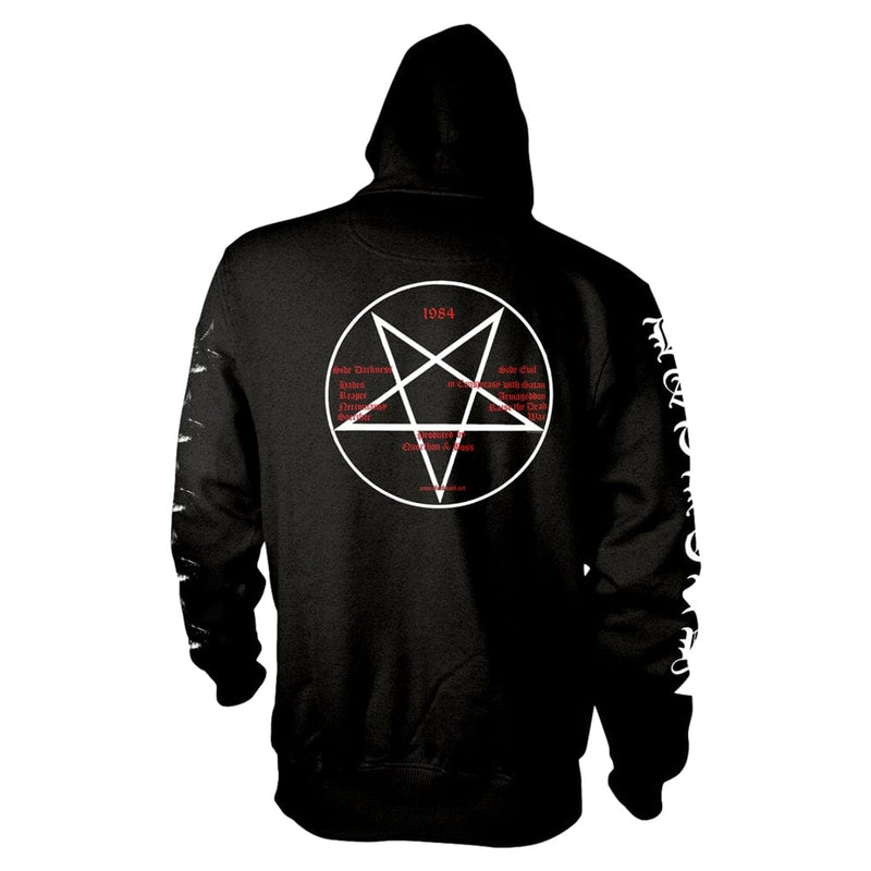 Bathory Unisex Zipped Hoodie: Goat (back print)