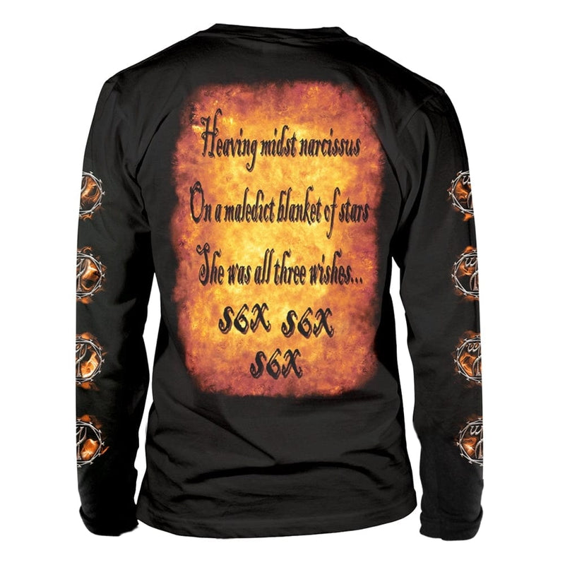 Cradle Of Filth Unisex Long Sleeved T-shirt: Nymphetamine Album (back print)