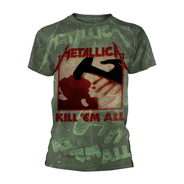 Metallica Unisex T-shirt: Kill 'Em All (All Over) (back print)