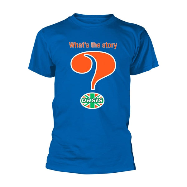 Oasis Unisex T-shirt: Question Mark (Royal)