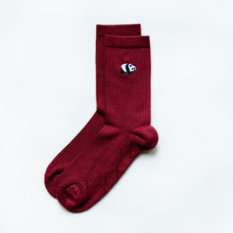 Save the Pandas Ribbed Bamboo Socks