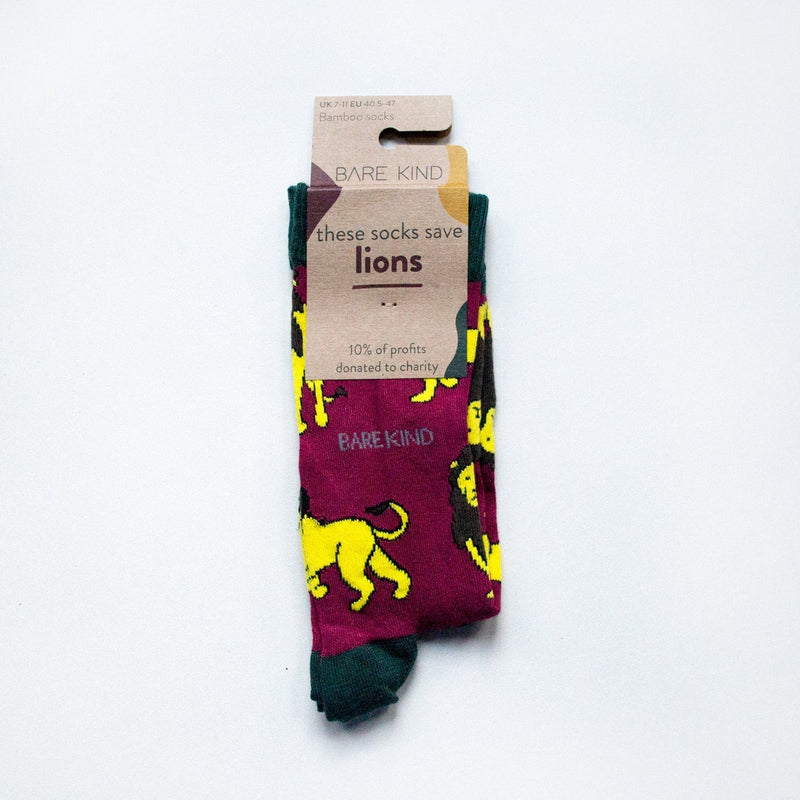 Save the Lions Bamboo Socks