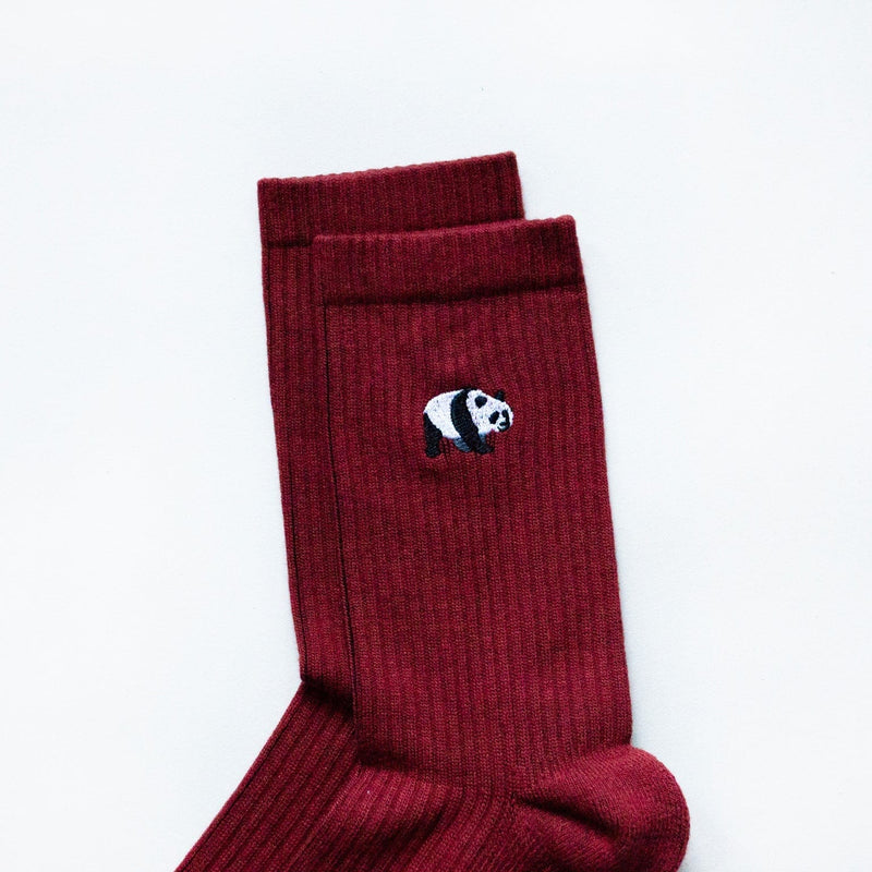 Save the Pandas Ribbed Bamboo Socks