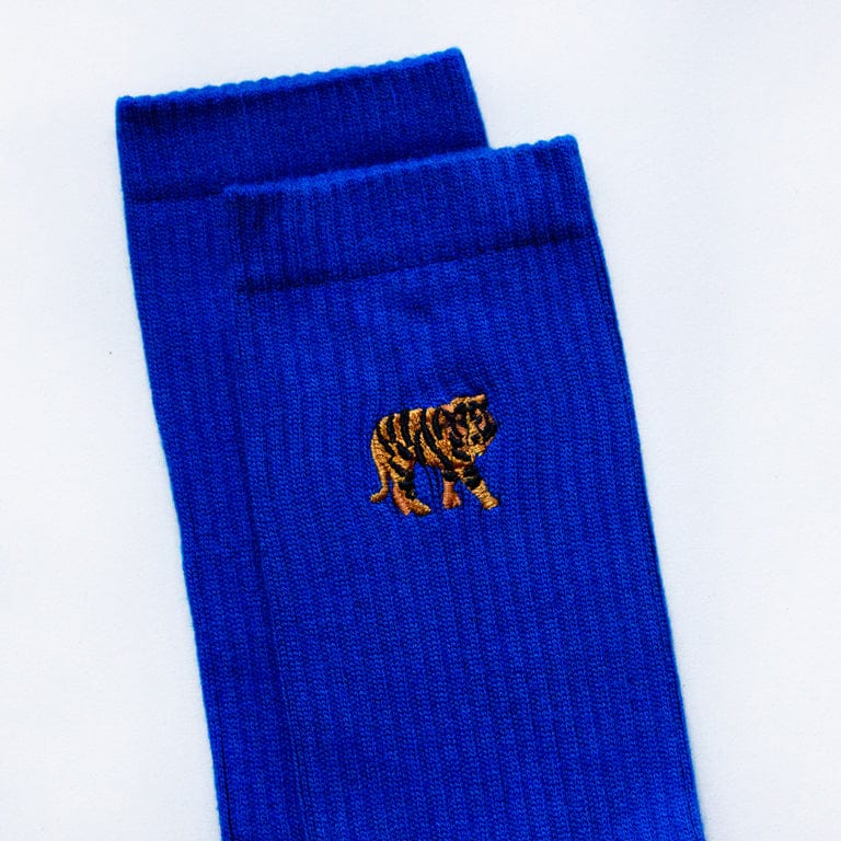 Save the Tigers Ribbed Bamboo Socks