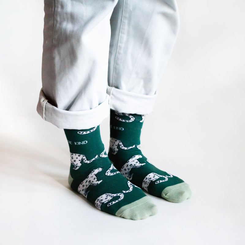 Save the Snow Leopards Bamboo Socks