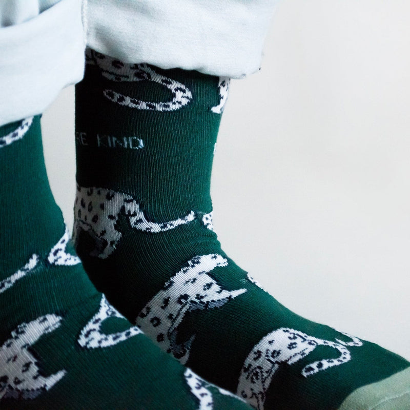 Save the Snow Leopards Bamboo Socks