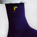 Save the Toucans Ribbed Bamboo Socks