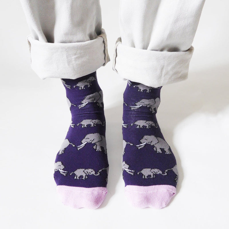 Save the Elephants Bamboo Socks