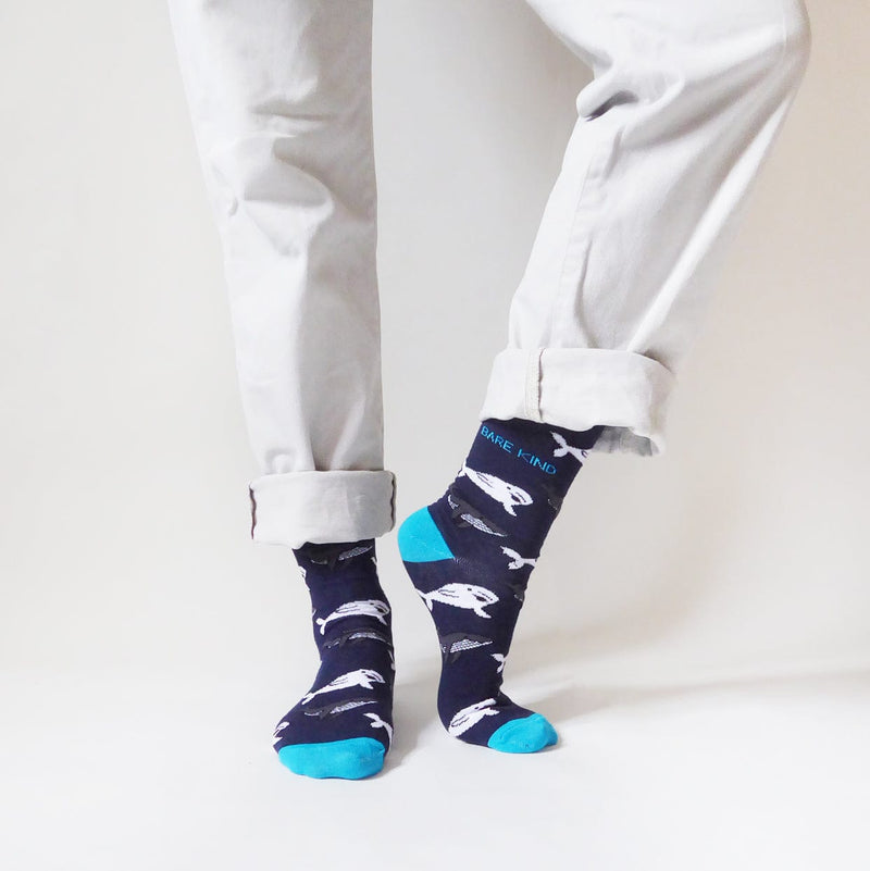 Save the Whales Bamboo Socks