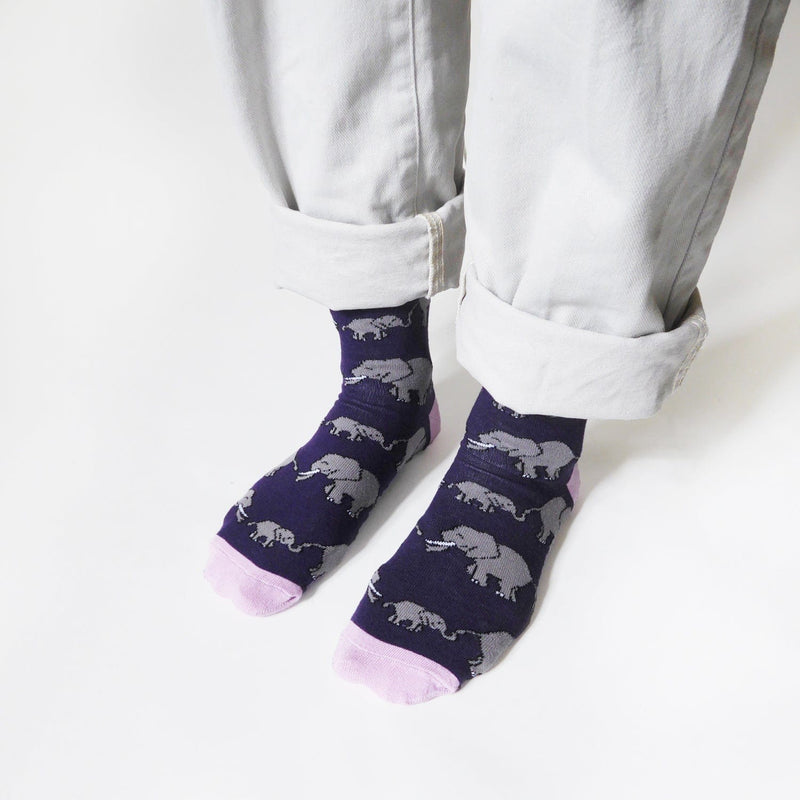 Save the Elephants Bamboo Socks