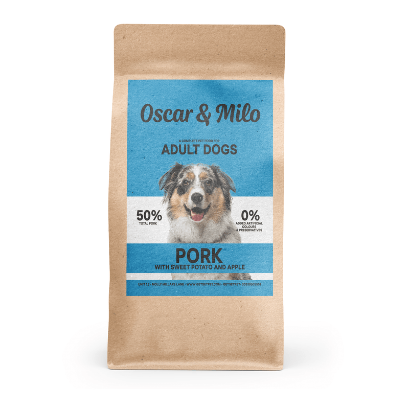 Oscar & Milo Grain Free Adult Dog Food Pork with Sweet Potato and Apple