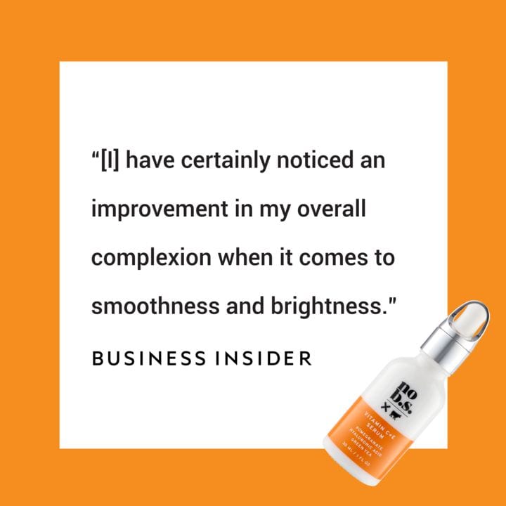 No BS Skincare Vitamin C + E Serum PR Quote