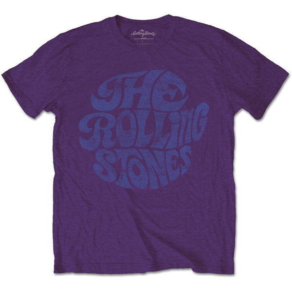 The Rolling Stones | Official Band T-shirt | Vintage 1970s Logo (Purple)
