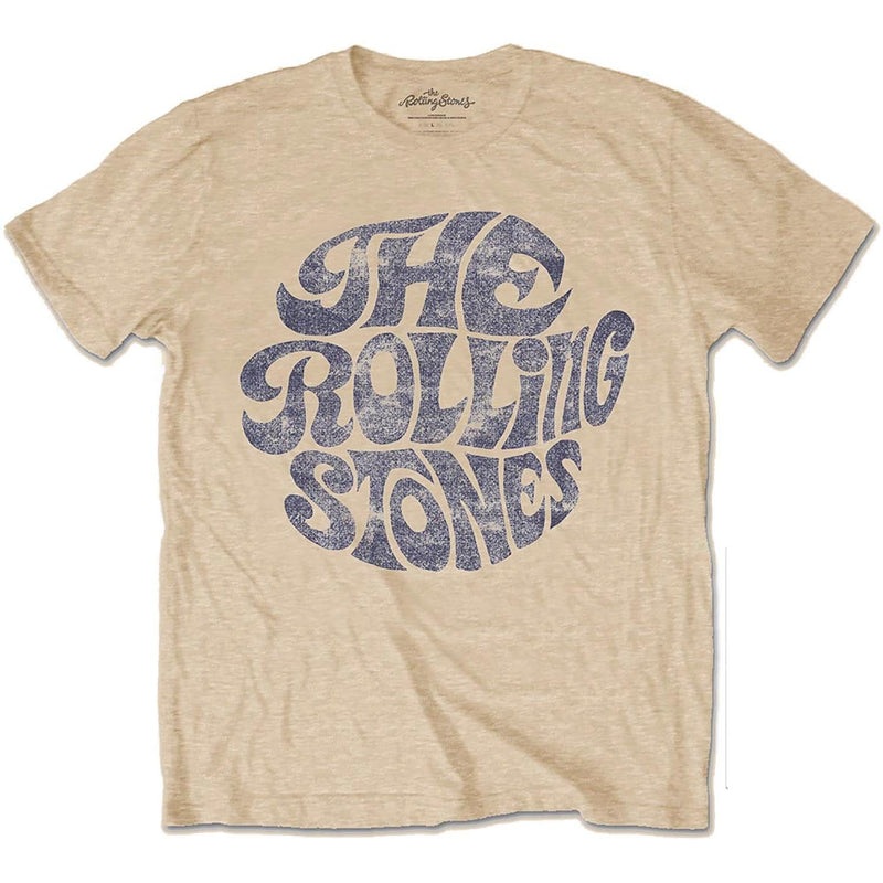 The Rolling Stones | Official Band T-shirt | Vintage 1970s Logo (Neutral)