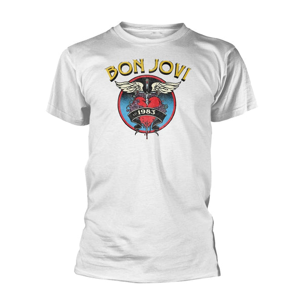 Bon Jovi Unisex T-shirt: Heart '83