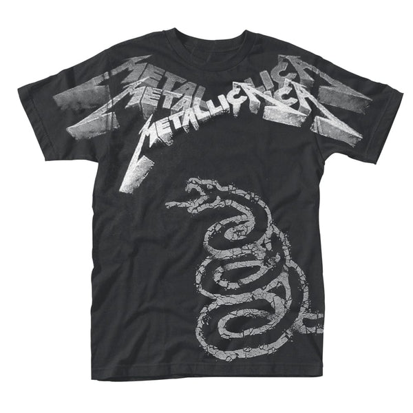 Metallica Unisex T-shirt: Black Album Faded (All Over)
