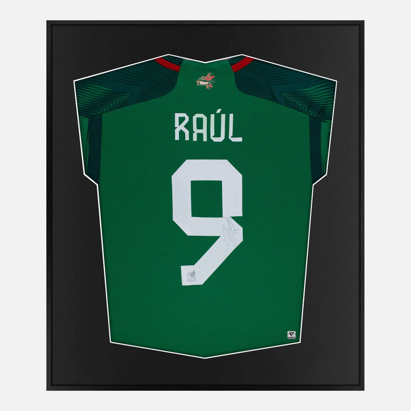 Framed Raúl Jiménez Signed Mexico Shirt 2022 World Cup [Mini]