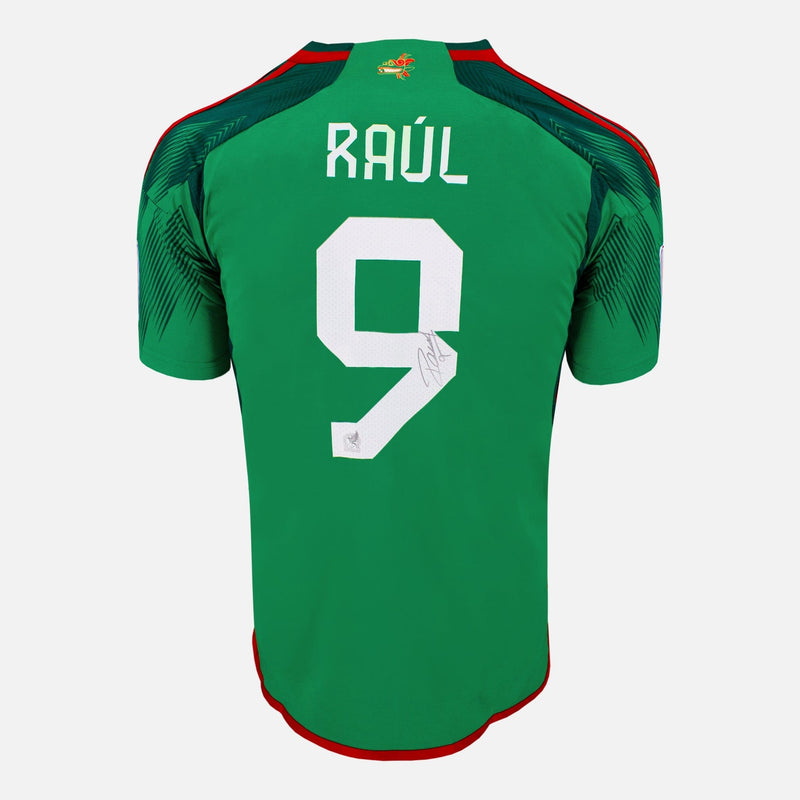 Framed Raúl Jiménez Signed Mexico Shirt 2022 World Cup [Mini]
