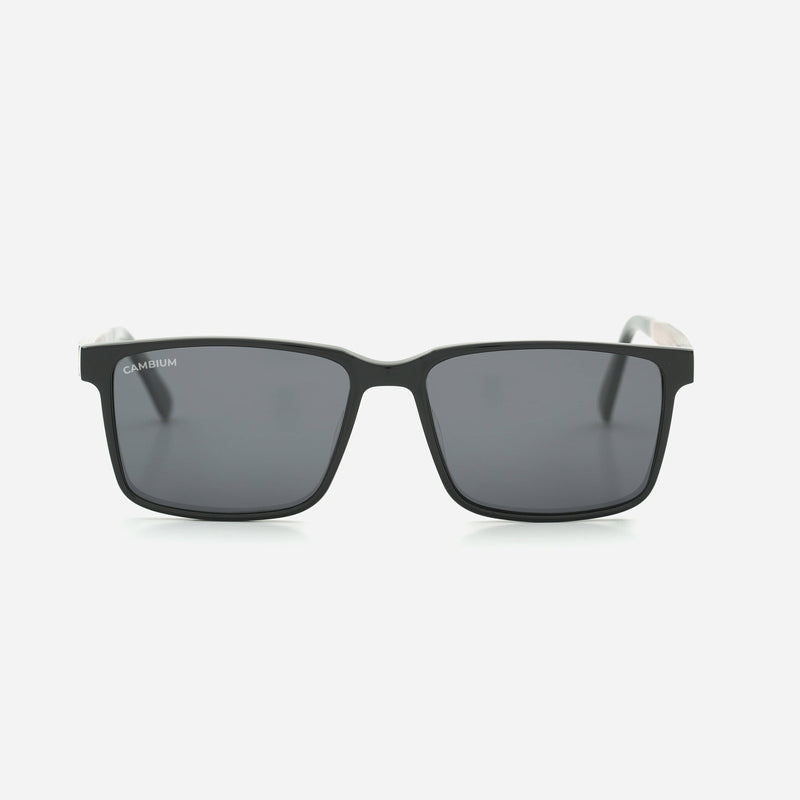 Cambium Kona Sunglasses - Recycled Plastic And Wood Frame Classic Black