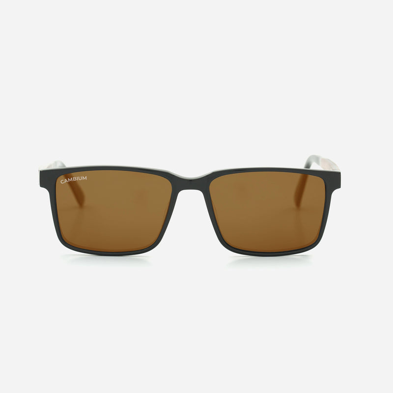 Cambium Kona Sunglasses - Recycled Plastic And Wood Frame Vintage Brown