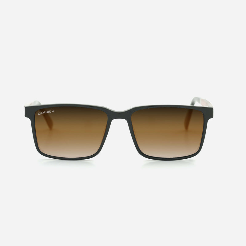 Cambium Kona Sunglasses - Recycled Plastic And Wood Frame Gradient Brown