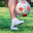 IDA Rise Women's Soccer Cleat, White, FG/AG, Firm Ground, Artificial Ground, Ankle sock