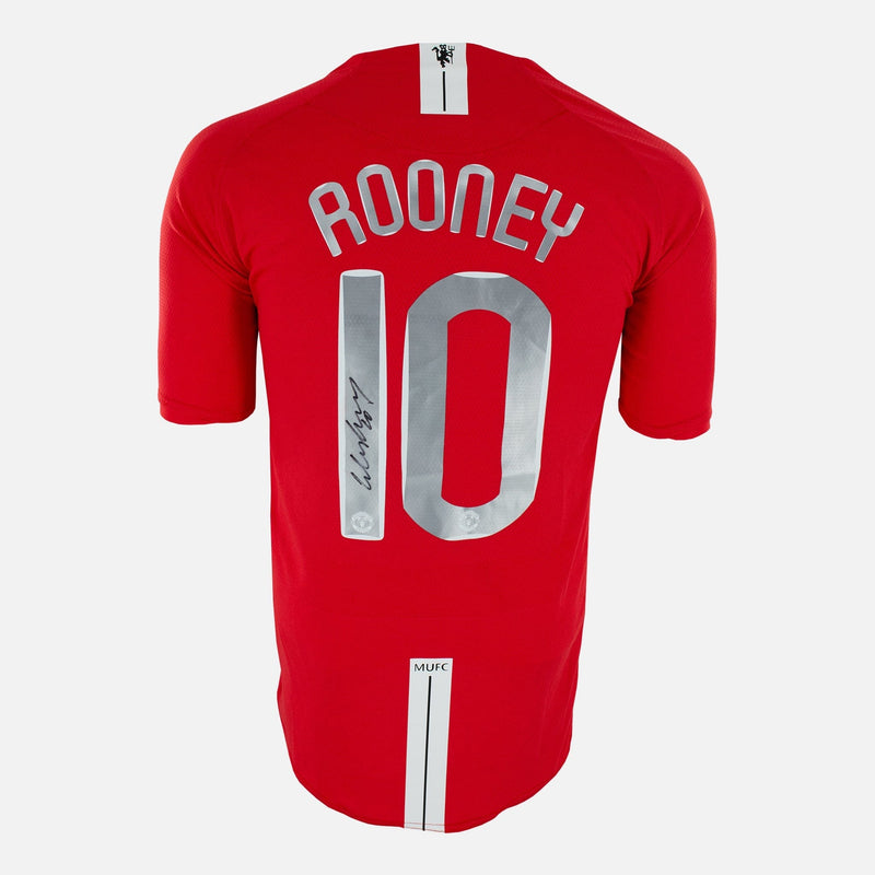Framed Wayne Rooney Signed Manchester United Shirt 2008 Final [Modern]