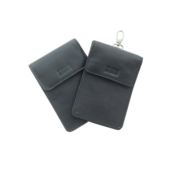 STORM London Toro Twin-Pack Leather Smart Car Key Pouches with RFID Lining