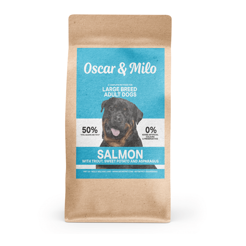 Oscar & Milo Grain Free Large Breed Adult Dog Food Salmon with Trout, Sweet Potato & Asparagus