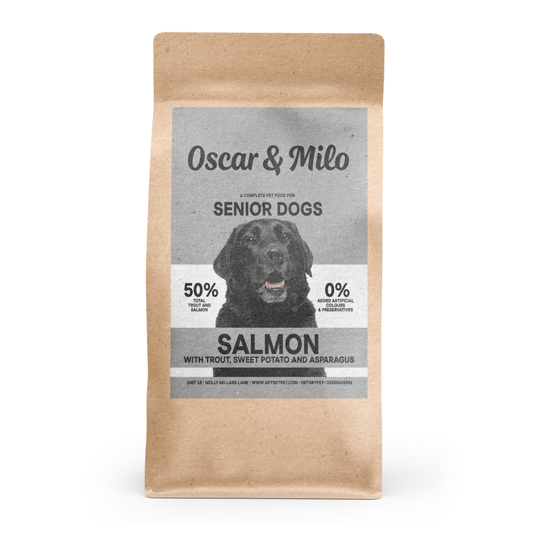 Oscar & Milo Grain Free Senior Dog Food Trout with Salmon, Sweet Potato & Asparagus