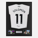 Framed Manor Solomon Signed Fulham Shirt 2022-23 Home [Modern]