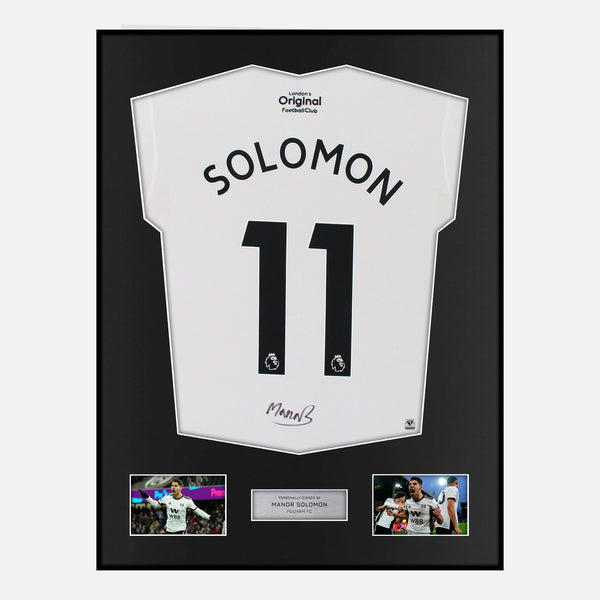 Framed Manor Solomon Signed Fulham Shirt 2022-23 Home [Modern]