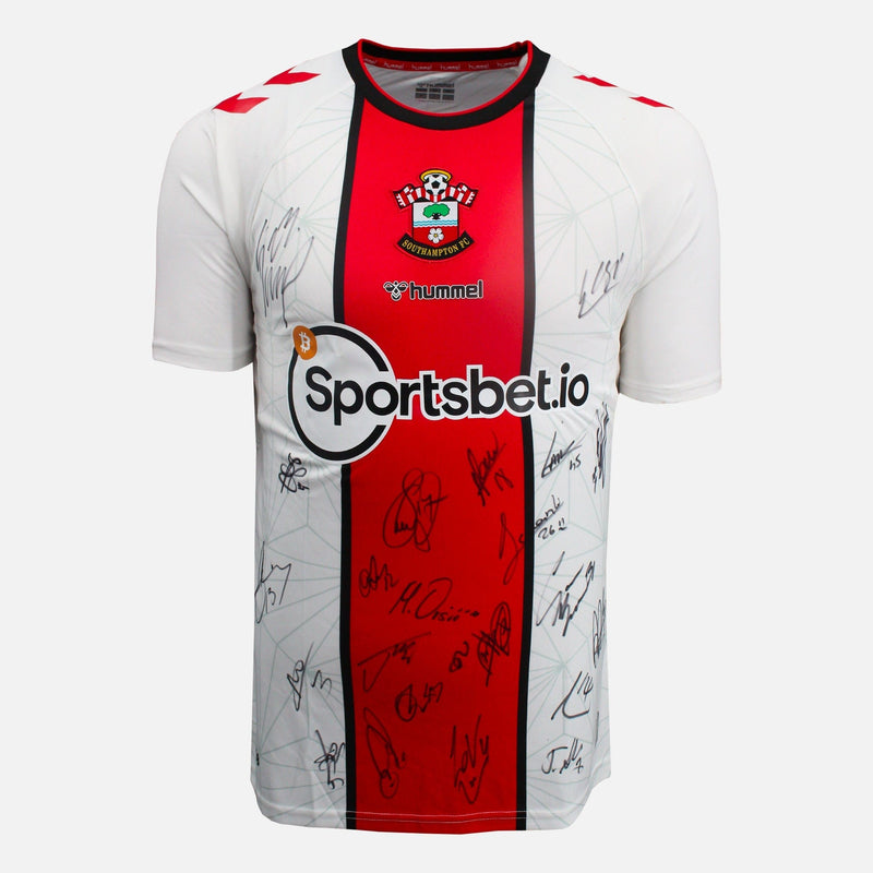 Framed Squad Signed Southampton Shirt 2022-23 Home [Mini]