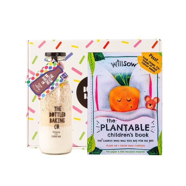 Seriously Smart Cookie Mix & The Carrot Plantable Book - Gift Box - Gifts - Bottled Baking Co