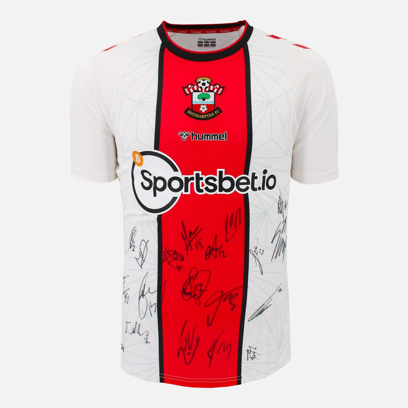 Squad Signed Southampton Shirt 2022-23 Home [18 Autographs]