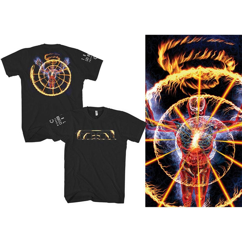 Tool Unisex Tee: Flame Spiral (Back Print)